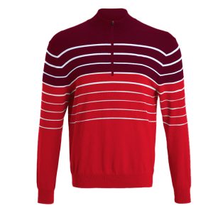Wholesale golf Knitted shirts men 100% cotton sports striped color block jumpers and sweatshirt