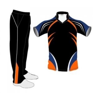 Men Sports Uniform Cricket Trouser & Top Short Sleeves Multi Suit Dress Set