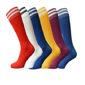 Men Football Socks Rugby Hockey Soccer Sports Socks Plain Long Size UK 7-11