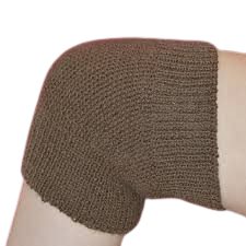 Senior Knee Warmers, Elastic Cotton Knee Sleeves - For Women, Men, Circulation Improvement and Joint Pain Relief for Arthritis Knees, Knitted Charcoal Yarn, One Pair,