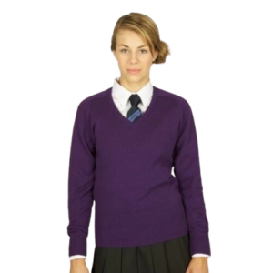 Warm Uniform Girls Fit Cotton V-Neck School Jumper Size Small 13 Years
