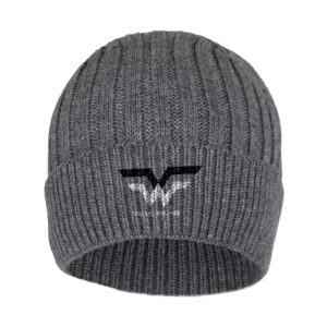 Men Acrylic Cuff Lined Sport Knit Sideline Beanie Winter Warm Hat Sports Warm