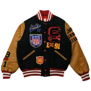 Sports College Women Varsity Jacket School Blue Jacket - Ladies Varsity Logo