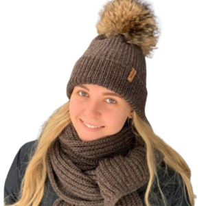 Women Fashionable Ladies Beanie Sports Hat Warm Winter Knitted Pom Pom Fashion Ski Hats
