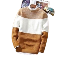 Men Fashion Stylish Sweater Slim Fit Jumpers Knitwear Plaid Autumn Casual Pullover